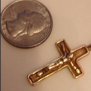 10K  gold one inch Cross Only chain  sold separately.